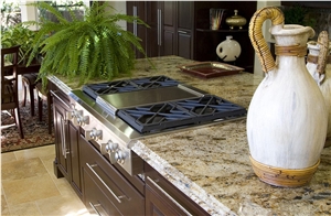 Exotic Granite Countertop, Juparana Lapidus Yellow Granite