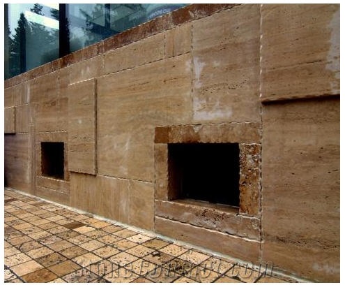 Beige Travertine Walling