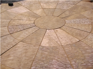 Panther Sandstone Circle, Brown Sandstone Cobble, Pavers Panther Sandstone Circle, Brown Sandstone Cobble, Pavers