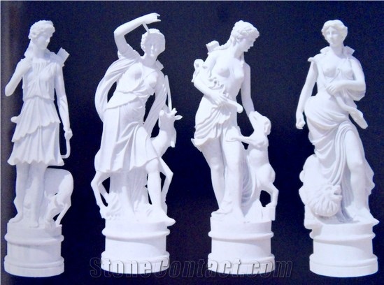 "Four Season" White Marble Sculpture