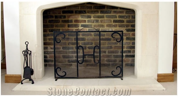 Bathstone Fireplace, Bath Stone Beige Limestone