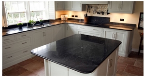 Virginia Mist Granite Countertop, Black Granite
