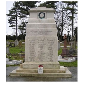War Memorials, White Granite Monument, Tombstone