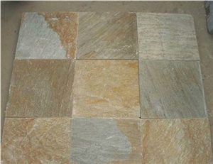 China Rust Slate Slabs & Tiles,Rusty Yellow Slate,China Yellow Slate for Covering