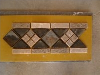 China Yellow Slate Skirting Border,Slate Mosaic Border