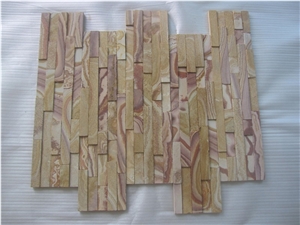 Rainbow Sandstone Cultured Stone,Purple Sandstone Veneer,Wall Cladding