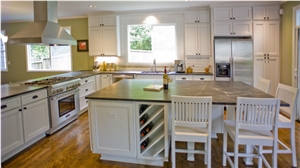 Saratoga Soapstone Kitchen Countertop and Island, Grey Soapstone