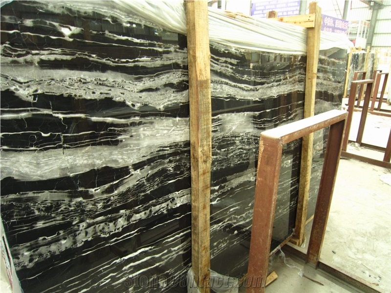 Potoro Silver Marble Countertop,Silver Dragon Black Marble Countertop