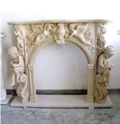 White Marble Fireplace