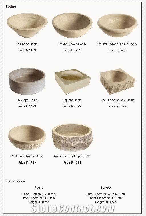 Travertine Basins, Denizli Beige Travertine