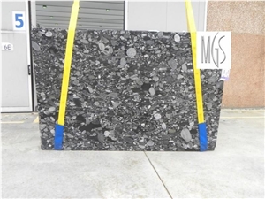 Nero Marinace Black Granite Slabs, Brazil Black Granite