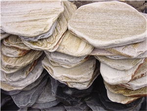 Tumbled Steppingstones, Beige Slate Flagstone