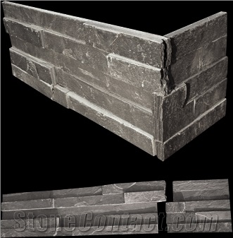 Corner Stone For Wall Panels, Black Slate Corner Stone