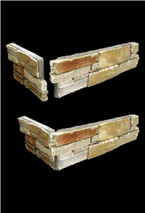 Corner Stone For Wall Panels, Beige Quartzite Corner Stone