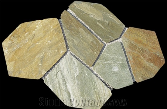 Net-pasted Flagstone, Beige Slate Flagstone
