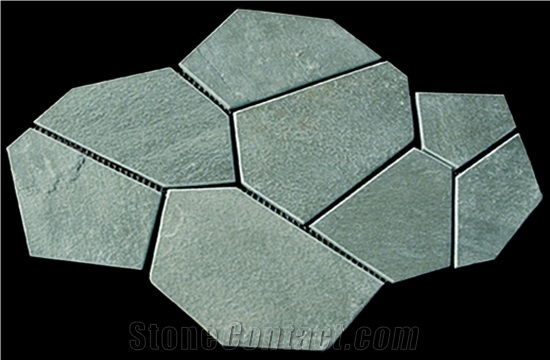 Net-pasted Flagstone, Green Slate Flagstone