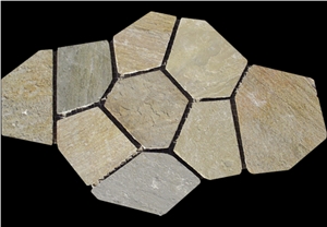 Net-pasted Flagstone, Beige Slate Flagstone Net-pasted Flagstone, Beige Slate Flagstone