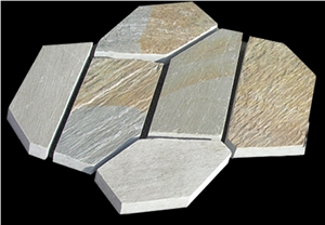 Net-pasted Flagstone, Beige Slate Flagstone