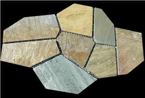 Net-pasted Flagstone, Beige Slate Flagstone
