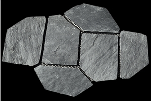Net-pasted Flagstone, Black Slate Flagstone