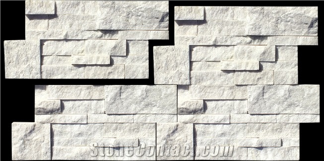 Quartzite Cultured Stone Wall Panel, White Quartzite Cultured Stone