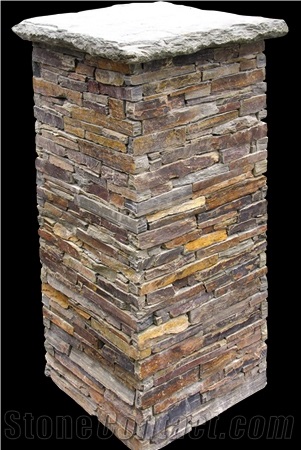 Slate Hollow Pillar,Garden Stone Gate Post