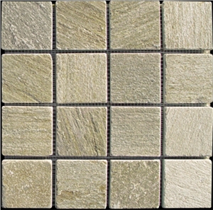Slate Mosaic, Yellow Quartzite Mosaic