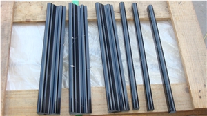 Black Marble Molding Stone Line, New Negro Marquina Black Marble Molding