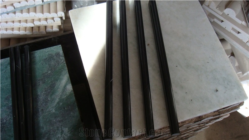 Black Stone Line Pencil Liner, New Negro Marquina Black Marble Pencil Liner