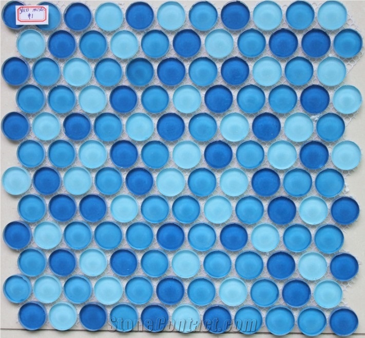 Crystal Glass Mosaic Tile Round Mosaic