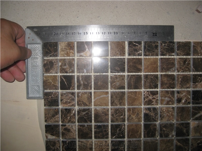 Dark Emperador Mosaic, Emperador Dark Brown Marble Mosaic
