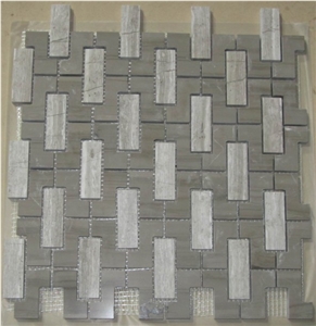 New Arrived Marble Mosaic, Wood Vein Grey Marble Mosaic