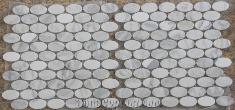New Arrived Marble Mosaic, Wood Vein Grey Marble Mosaic