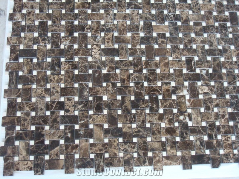 White Marble Mosaic Calacarra White Mosaic, Oriental White Marble Mosaic