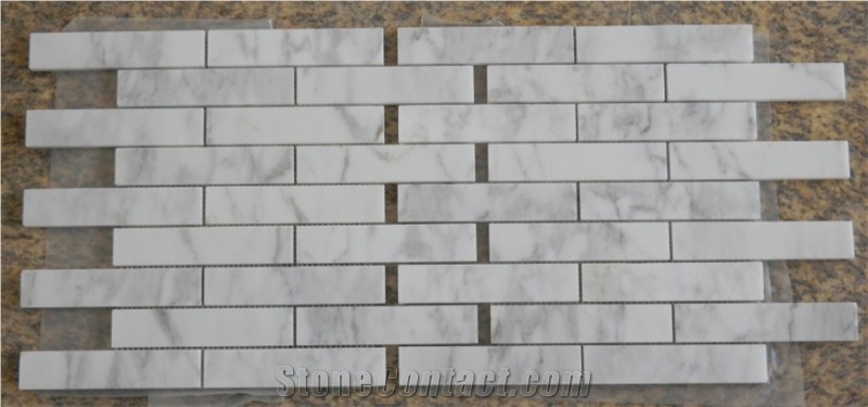 White Marble Mosaic Calacarra White Mosaic, Oriental White Marble Mosaic