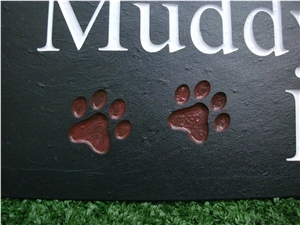 Riven Slate Sign, Welsh Black Slate Sign