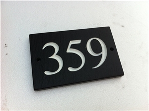 Riven Slate Sign, Welsh Black Slate Sign