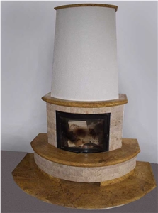 Denizli Beige Travertine Fireplaces