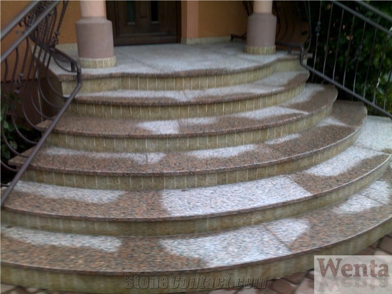 G646 Pink Granite Stairs