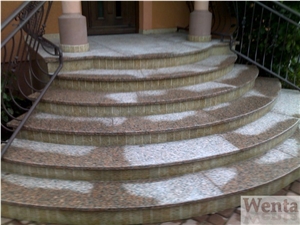 G646 Pink Granite Stairs