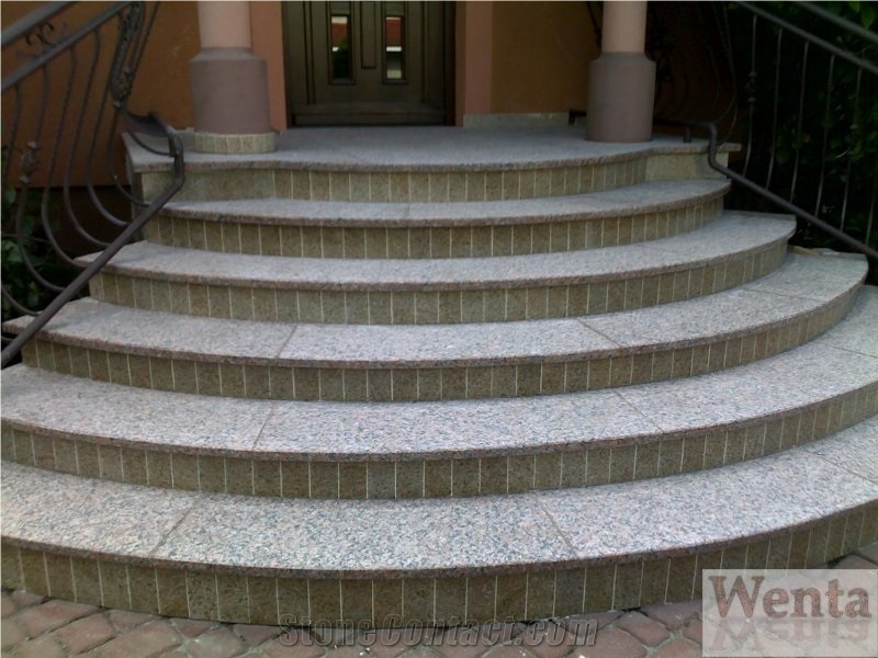G646 Pink Granite Stairs