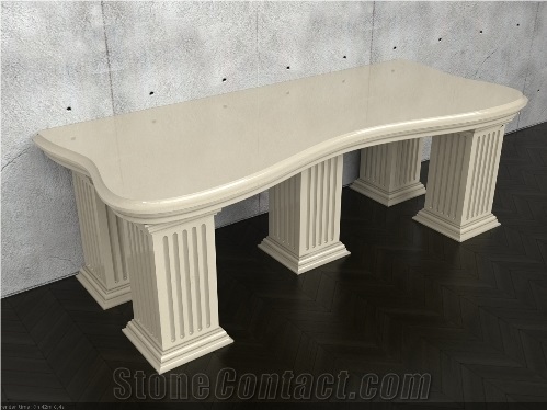Limestone Carved Furniture, Limra Beige Limestone Furniture