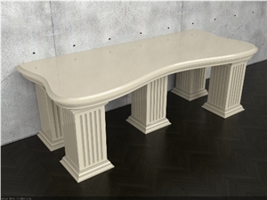 Limestone Carved Furniture, Limra Beige Limestone Furniture