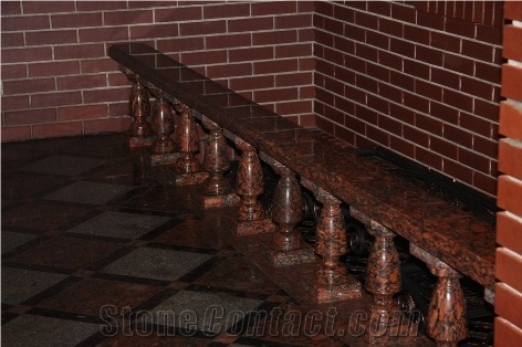 Rosso Santiago Granite Balusters, Rosso Santiago Red Granite Balusters