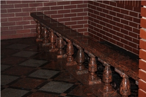 Rosso Santiago Granite Balusters, Rosso Santiago Red Granite Balusters