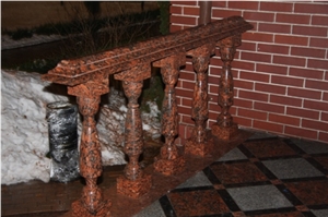 Rosso Santiago Granite Balusters, Rosso Santiago Red Granite Balusters