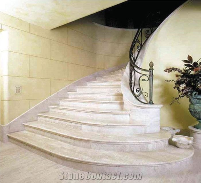 White Marble Stairs,step