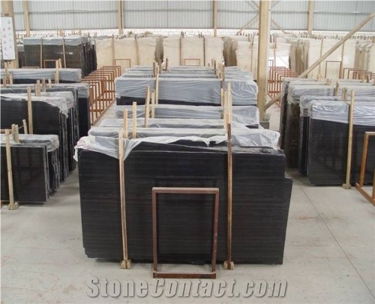 Golden Flower Slabs & Tiles, Black Wooden Marble Slabs & Tiles