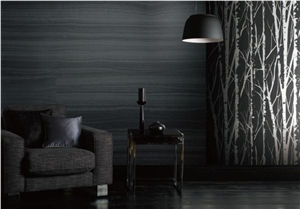 Golden Flower Slabs & Tiles, Black Wooden Marble Slabs & Tiles