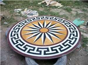 Marble Inlay Table Top, Yellow Marble Table Tops